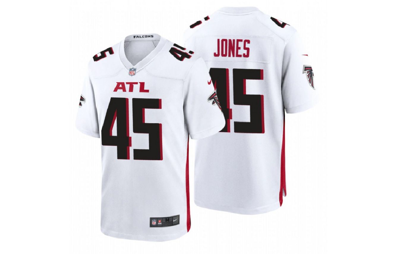Men Atlanta Falcons #45 Deion Jones Nike White Game NFL Jersey->atlanta falcons->NFL Jersey